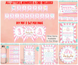 Circus Carnival Ticket Birthday Party Electronic Invitation, Pastel | Editable Instant Download | Edit Online NOW Corjl | INSTANT ACCESS