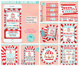 Circus Birthday Chips Bag, Carnival Party Popcorn Bag, 1oz Snack Bag | Editable Instant Download | Edit Online NOW Corjl | INSTANT ACCESS