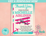 Airplane Ticket Birthday Invitation, Airplane Party, Plane invitation | Editable Instant Download | Edit Online NOW Corjl | INSTANT ACCESS