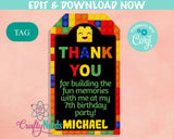 Colorful Building Blocks Birthday Invitation with Picture, with Photo | Editable Instant Download | Edit Online NOW Corjl | INSTANT ACCESS