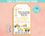 Construction Birthday Invitation, Construction Party, Dump Truck Invite | Editable Instant Download | Edit Online NOW Corjl | INSTANT ACCESS