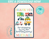 Transportation Cars and Trucks Birthday Invitation, Cars Trucks Invite | Editable Instant Download | Edit Online NOW Corjl | INSTANT ACCESS