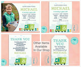 Recycling Truck Birthday Invitation W Photo, Garbage Trash, Cars Invite | Editable Instant Download | Edit Online NOW Corjl | INSTANT ACCESS