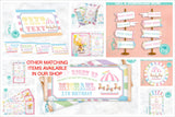 Circus Carnival Ticket Birthday Party Phone Invitation Pastel Rainbow | Editable Instant Download | Edit Online NOW Corjl | INSTANT ACCESS