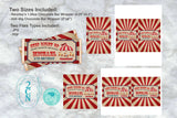 Circus Chocolate Bar Wrapper Carnival Candy Wrapper 2 Size Hershey Aldi | Editable Instant Download | Edit Online NOW Corjl | INSTANT ACCESS