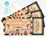 Carnival Halloween Ticket Birthday Invitation, Circus Spooky Vintage | Editable Instant Download Edit Online NOW Corjl | INSTANT ACCESS