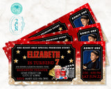 Movie Night Ticket Birthday Invitation with Photo, Movie Party, Film | Editable Instant Download | Edit Online NOW Corjl | INSTANT ACCESS