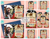 Cowboy Wild West Banner All Letter Number and Ends, INSTANT DOWNLOAD, Digital PDF File, Cowboy Birthday Banner, Cowboy Banner, Cowboy Decor