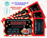 Movie Night Ticket Birthday Invitation, Movie Party, Movie invitation | Editable Instant Download | Edit Online NOW Corjl | INSTANT ACCESS