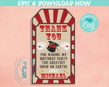 Magic Circus Carnival Ticket Birthday Party Pack, Birthday invitation | Editable Instant Download | Edit Online NOW Corjl | INSTANT ACCESS