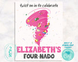 Tornado Birthday Welcome Sign, Tornado Birthday Board, Welcome Sign | Editable Instant Download | Edit Online NOW Corjl | INSTANT ACCESS