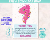 Tornado Birthday Thank You Card, Tornado Thank You | Editable Instant Download | Edit Online NOW Corjl | INSTANT ACCESS